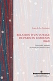 Jean de La Fontaine - Relation d'un voyage de Paris en Limousin (1663).