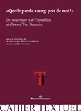 Aurélie Foglia et Marik Froidefond - "Quelle parole a surgi près de moi ?" - Du mouvement et de l'immobilité de Douve d'Yves Bonnefoy.