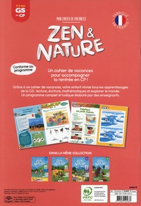 Mon cahier de vacances zen et nature. De la GS au CP, avec un livret d'activités zen "Calme et attentif comme une grenouille"