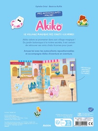 Akiko  Mes autocollants malins - akiko - le village magique des chat-licornes