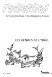 Catherine Mercier - Recherches N° 73, décembre 2020 : Les genres de l'oral.
