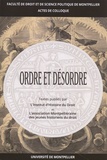 Pascal Vielfaure - Ordre et désordre - Actes des journées d'étude des 28 janvier et 22 mai 2017.