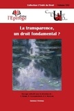 Vanessa Barbé et Odile Levannier-Gouël - La transparence, un droit fondamental ?.
