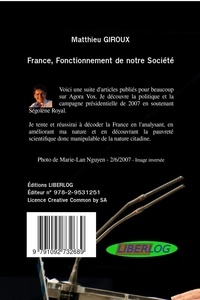 France - Fonctionnement de notre Société. Articles de 2004 à 2007