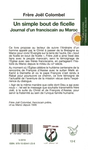 Un simple bout de ficelle. Journal d'un franciscain au Maroc