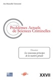 Jean-Baptiste Perrier - Les nouveaux problèmes actuels de sciences criminelles N° 27 : Les nouveaux principes de la matière pénale.