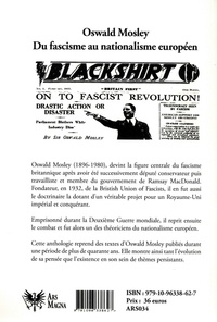 Oswald Mosley. Du fascisme au nationalisme européen