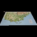  3D Map - Carte en relief du Var - 1/275 000.