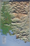  3D Map - Carte en relief des massifs de Provence - 1/310 000.