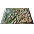  3D Map - Carte en relief du Mont Blanc et sa région - 1/210 000.
