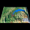  3Dmap - Carte en relief du Jura & Léman - 1/195 000.