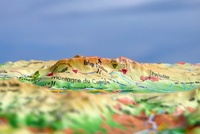 Carte en relief de la Sainte-Victoire et Sainte-Baume. 1/190 000