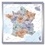 Geo reflet Editions - Carte de France Administrative - Modèle Aventurine - Affiche 100x100cm.