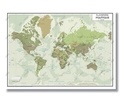 Geo reflet Editions - Mappemonde - Modèle Green - Poster Plastifié A0.