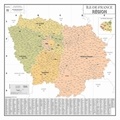 Geo reflet Editions - Carte Administrative de la région Île-de-France - Poster Plastifié 100x100cm.
