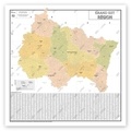 Geo reflet Editions - Carte Administrative de la Région Grand Est - Poster Plastifié 120x120cm.