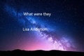  Lisa Anderson - What Were They.