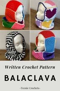  Teenie Crochets - Balaclava - Written Crochet Pattern.