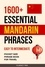  Fluency Pro - 1600+ Essential Mandarin Phrases: Easy to Intermediate - Pocket Size Phrase Book for Travel.