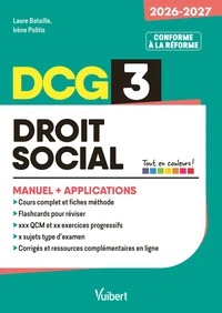 DCG 3 - Droit social : Manuel et Applications - Réforme 2026-2027