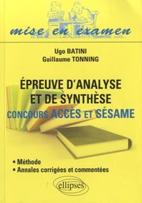 Epreuve d'analyse et de synthèse