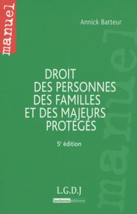Droit des personnes, des familles et des majeurs protégés