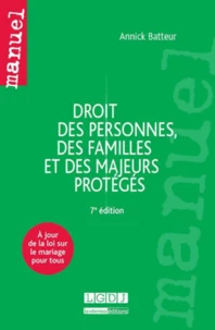 Droit des personnes, des familles et des majeurs protégés