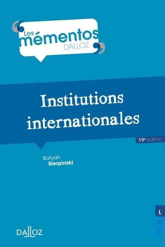 Institutions internationales 19e édition