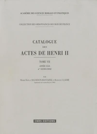 Catalogue des actes de Henri II
