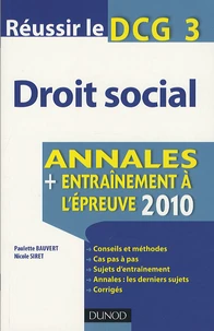 Droit social, Réussir le DCG 3