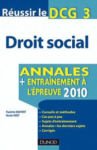 Réussir le DCG 3 Droit social