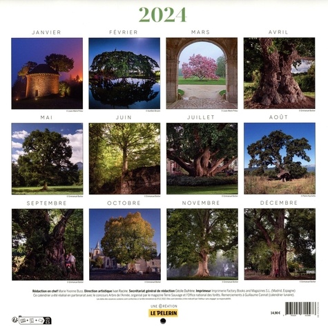 Calendrier des plus beaux arbres de France  Edition 2024