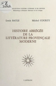 Histoire abrégée de la littérature provençale moderne