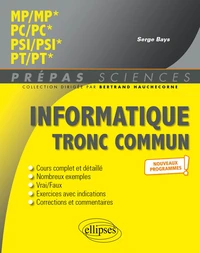 Informatique tronc commun MP/MP*, PC/PC*, PSI/PSI*, PT/PT*
