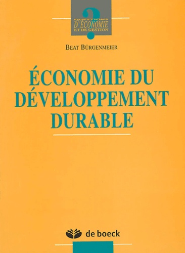 Beat Bürgenmeier - Economie du développement durable.