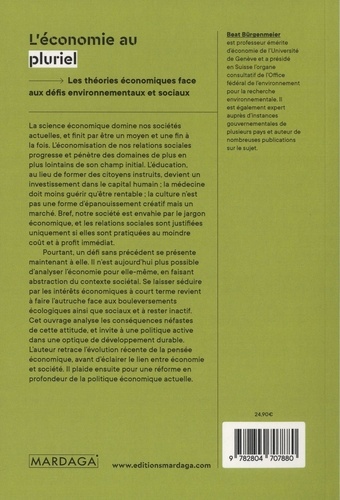 L'économie au pluriel. Les théories économiques face aux défis environnementaux et sociaux