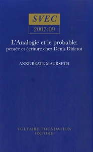 L'analogie et le probable : pensée et écriture chez Denis Diderot