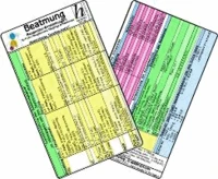 Beatmung - Respirator-Einstellungen für Früh- / Neugeborene, Säuglinge & Kleinkinder - Medizinische Taschen-Karte