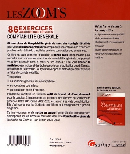 Comptabilité générale. 86 exercices avec corrigés détaillés  Edition 2022-2023