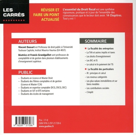 L'essentiel du droit fiscal. Fiscalité des entreprises ; Fiscalité des particuliers  Edition 2023