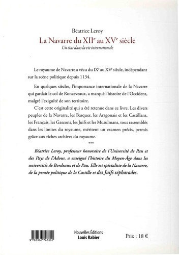 La Navarre du XIIe au XVe siècle. Un état dans la vie internationale