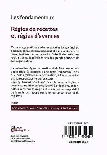 Régies de recettes et régies d'avances 3e édition