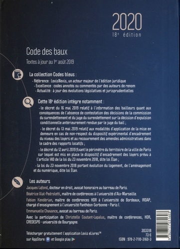 Code des baux  Edition 2020