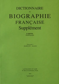 Dictionnaire de biographie française Supplément