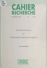 Analyse textuelle et structures narratives de récits