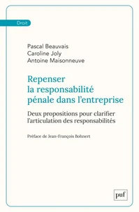 Repenser la responsabilité pénale dans l'entreprise