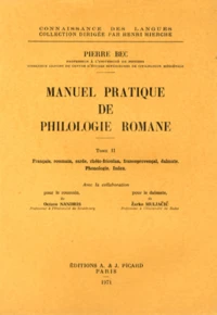 Manuel pratique de philologie romane