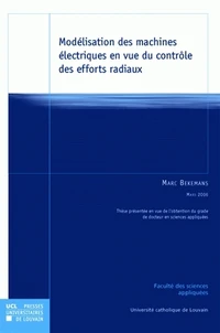 Modélisation des machines électriques en vue du contrôle des efforts radiaux