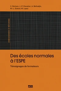 Des écoles normales à l'ESPE