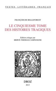 Le cinquiesme tome des histoires tragiques